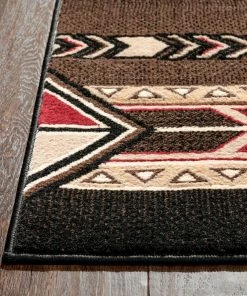 Well Woven Dakota Tribal Aztec Southwestern Brown Rug