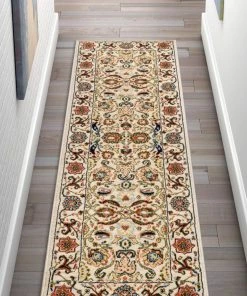 Well Woven Oriental & Persian Tabriz Traditional Ivory Rug 13 Well Woven Oriental & Persian Tabriz Traditional Ivory Rug