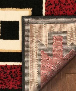 Well Woven Global Cheyenne Tribal Geometric Medallion Red Rug