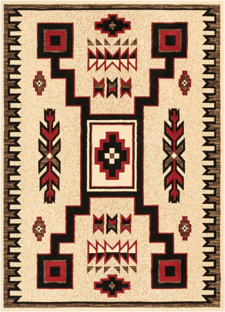 Well Woven Global Cheyenne Tribal Geometric Medallion Ivory Rug 2 Well Woven Global Cheyenne Tribal Geometric Medallion Ivory Rug