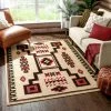 Well Woven Global Cheyenne Tribal Geometric Medallion Ivory Rug