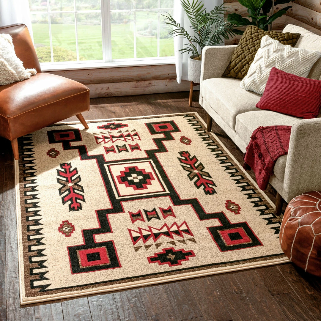 Well Woven Global Cheyenne Tribal Geometric Medallion Ivory Rug 1 Well Woven Global Cheyenne Tribal Geometric Medallion Ivory Rug