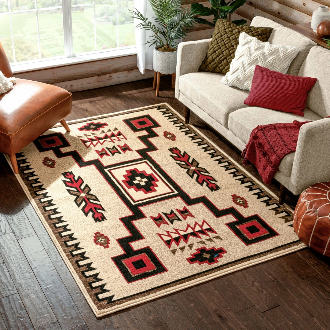 Well Woven Global Cheyenne Tribal Geometric Medallion Ivory Rug 6 Well Woven Global Cheyenne Tribal Geometric Medallion Ivory Rug