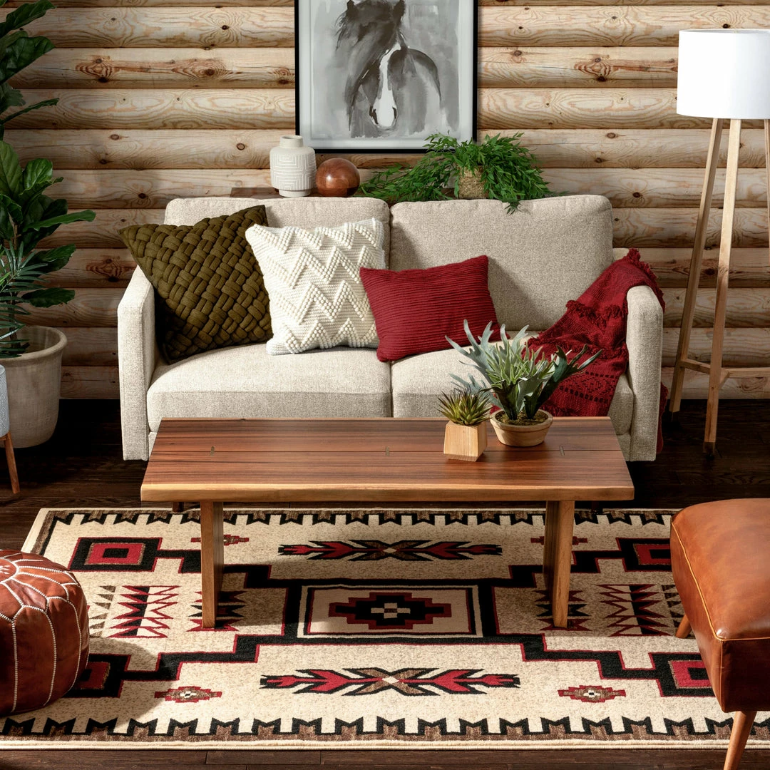 Well Woven Global Cheyenne Tribal Geometric Medallion Ivory Rug 5 Well Woven Global Cheyenne Tribal Geometric Medallion Ivory Rug