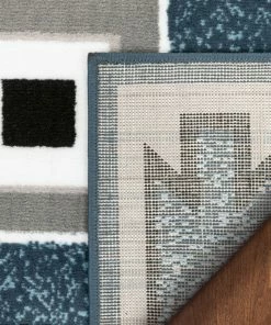 Well Woven Global Cheyenne Tribal Geometric Medallion Blue Rug