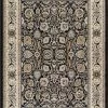 Well Woven Tabriz Black Traditional Rug Oriental & Persian
