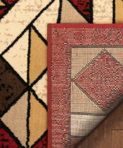 Well Woven Enola Tribal Geometric Trellis Red Rug Global