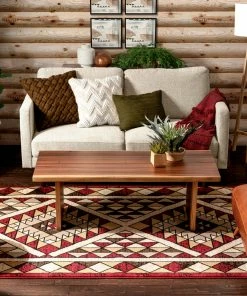 Well Woven Enola Tribal Geometric Trellis Red Rug Global