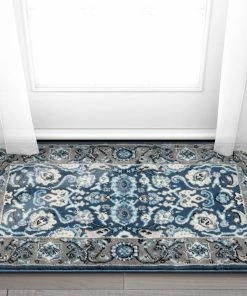 Well Woven Tabriz Blue Traditional Rug