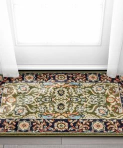 Well Woven Tabriz Traditional Green Rug