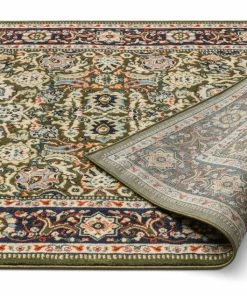 Well Woven Tabriz Traditional Green Rug
