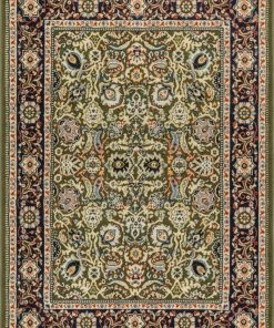 Well Woven Tabriz Traditional Green Rug