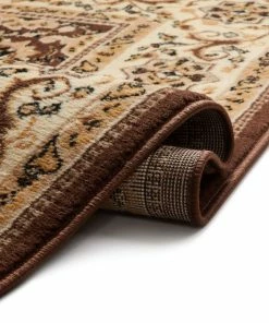 Well Woven Tabriz Brown Traditional Rug