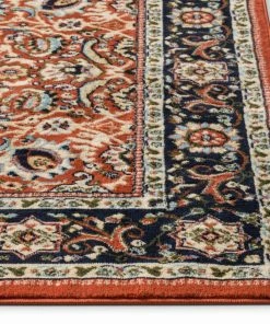 Well Woven Tabriz Traditional Terracotta Rug Oriental & Persian