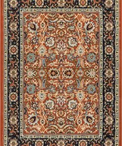 Well Woven Tabriz Traditional Terracotta Rug Oriental & Persian