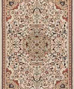 Well Woven Oriental & Persian Isfahan Traditional Ivory Rug