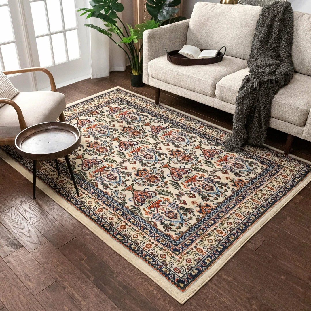 Well Woven 3'x5' Shiraz Ivory Traditional Rug 5 Well Woven 3'x5' Shiraz Ivory Traditional Rug