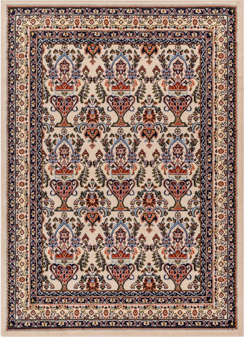 Well Woven 3'x5' Shiraz Ivory Traditional Rug 1 Well Woven 3'x5' Shiraz Ivory Traditional Rug