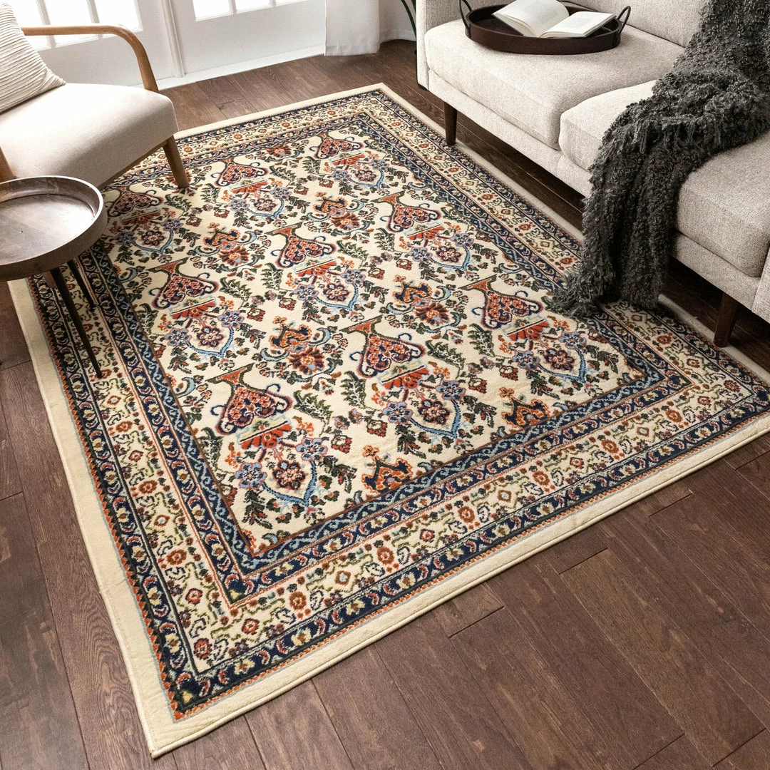 Well Woven 3'x5' Shiraz Ivory Traditional Rug 2 Well Woven 3'x5' Shiraz Ivory Traditional Rug