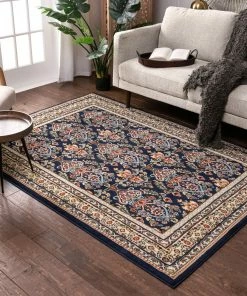 Well Woven Shiraz Navy Traditional Rug