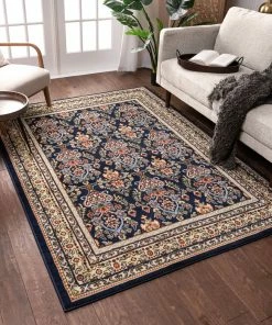 Well Woven Shiraz Navy Traditional Rug