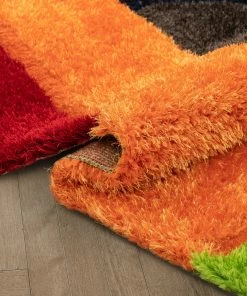 Well Woven Meraki Modern Geometric Shag Multi 3D Textured Thick & Soft Shag Rug