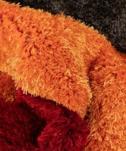 Well Woven Meraki Modern Geometric Shag Multi 3D Textured Thick & Soft Shag Rug