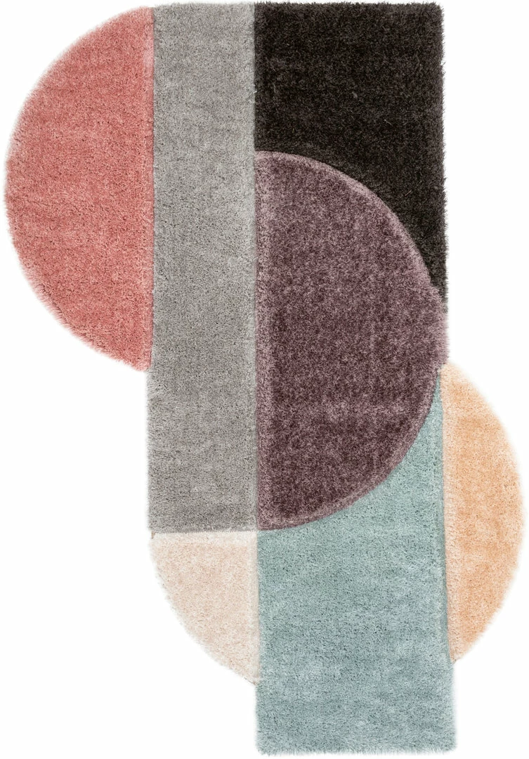 Well Woven Meraki Modern Geometric Shag Lavender Blush 3D Textured Thick & Soft Shag Rug 2 Well Woven Meraki Modern Geometric Shag Lavender Blush 3D Textured Thick & Soft Shag Rug