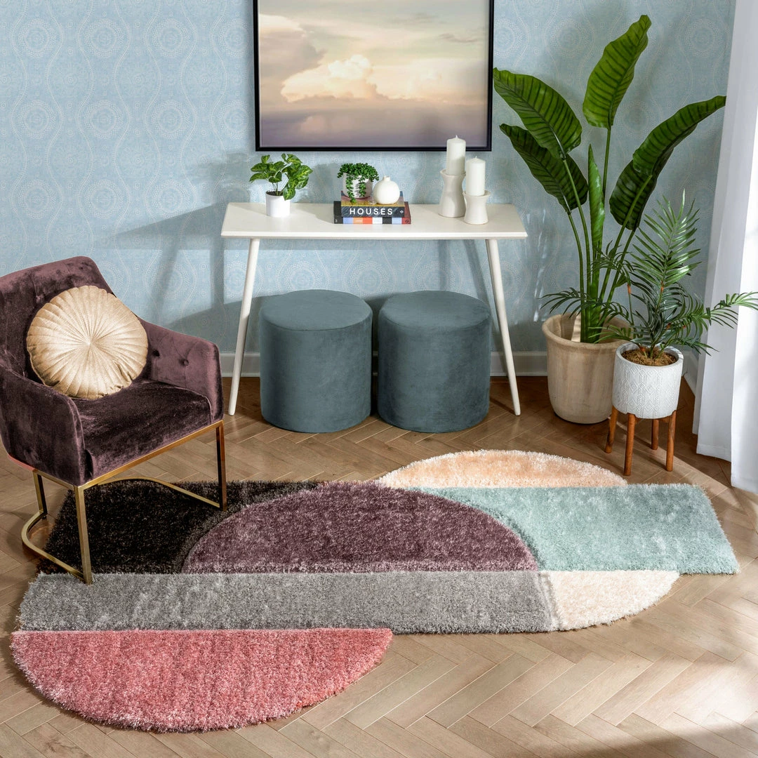 Well Woven Meraki Modern Geometric Shag Lavender Blush 3D Textured Thick & Soft Shag Rug 6 Well Woven Meraki Modern Geometric Shag Lavender Blush 3D Textured Thick & Soft Shag Rug