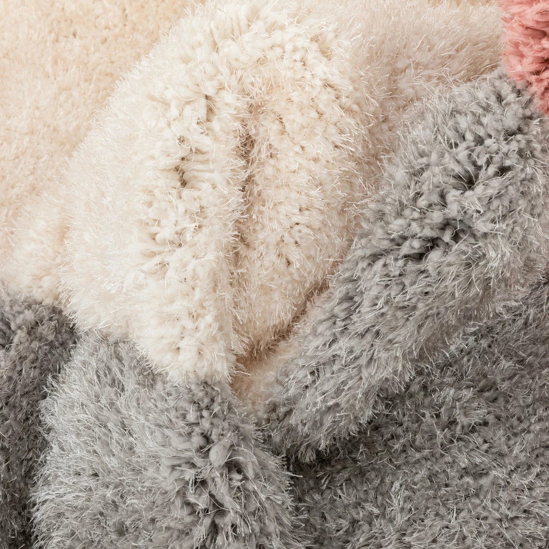 Well Woven Meraki Modern Geometric Shag Blush Grey 3D Textured Thick & Soft Shag Rug 3 Well Woven Meraki Modern Geometric Shag Blush Grey 3D Textured Thick & Soft Shag Rug