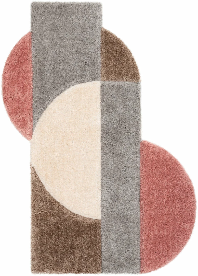 Well Woven Meraki Modern Geometric Shag Blush Grey 3D Textured Thick & Soft Shag Rug 2 Well Woven Meraki Modern Geometric Shag Blush Grey 3D Textured Thick & Soft Shag Rug