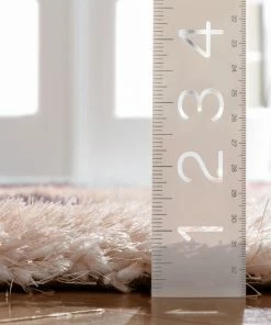 Well Woven Nahla Modern Geometric Shag Lavender Light Blue 3D Textured Thick & Soft Shag Rug