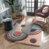 Well Woven Nahla Modern Geometric Shag Lavender Light Blue 3D Textured Thick & Soft Shag Rug