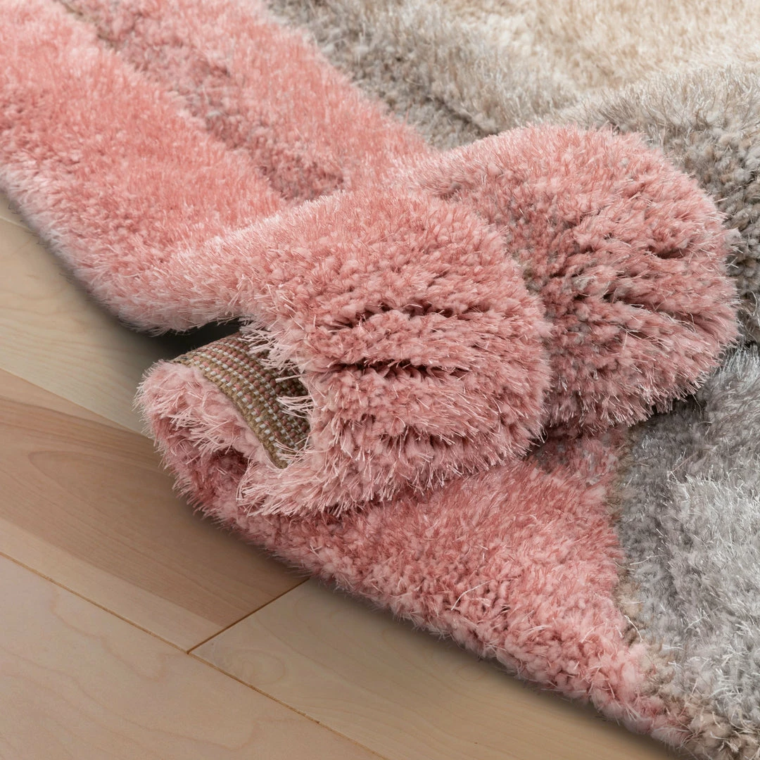 Well Woven Nahla Modern Geometric Shag Blush Grey 3D Textured Thick & Soft Shag Rug 5 Well Woven Nahla Modern Geometric Shag Blush Grey 3D Textured Thick & Soft Shag Rug