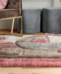 Well Woven Nahla Modern Geometric Shag Blush Grey 3D Textured Thick & Soft Shag Rug 13 Well Woven Nahla Modern Geometric Shag Blush Grey 3D Textured Thick & Soft Shag Rug