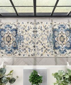 Well Woven Taura Bohemian Oriental Perisan Light Blue Rug