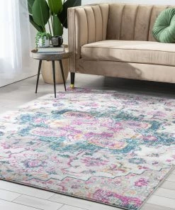 Well Woven Taura Bohemian Oriental Perisan Fuchsia Rug