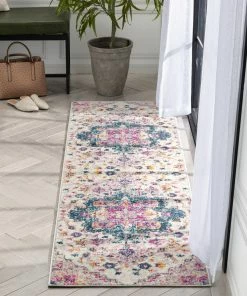 Well Woven Taura Bohemian Oriental Perisan Fuchsia Rug