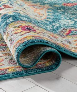 Well Woven Global Payson Bohemian Oriental Perisan Teal Rug