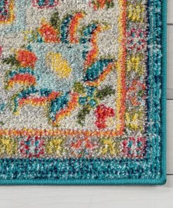 Well Woven Global Payson Bohemian Oriental Perisan Teal Rug