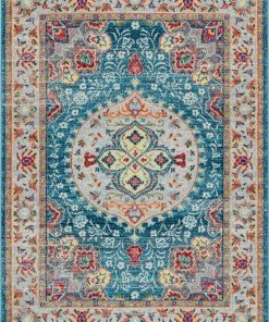 Well Woven Global Payson Bohemian Oriental Perisan Teal Rug