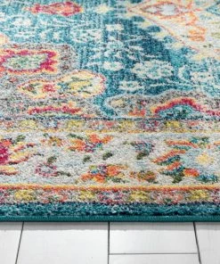 Well Woven Global Payson Bohemian Oriental Perisan Teal Rug