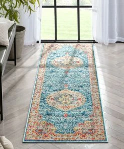 Well Woven Global Payson Bohemian Oriental Perisan Teal Rug