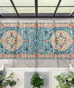 Well Woven Global Payson Bohemian Oriental Perisan Teal Rug