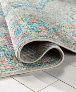 Well Woven Payson Bohemian Oriental Perisan Grey Teal Rug