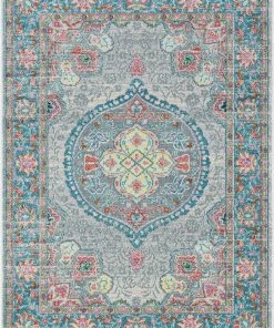 Well Woven Payson Bohemian Oriental Perisan Grey Teal Rug