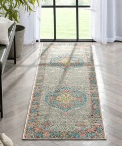 Well Woven Payson Bohemian Oriental Perisan Grey Teal Rug
