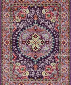 Well Woven Payson Bohemian Oriental Perisan Purple Rug Global