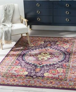 Well Woven Payson Bohemian Oriental Perisan Purple Rug Global