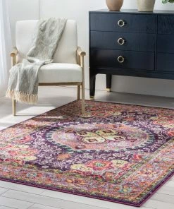 Well Woven Payson Bohemian Oriental Perisan Purple Rug Global